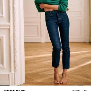 Sezane Le Brut indigo jeans 14 NWOT